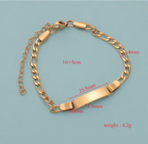 Stainless Steel Gold-Plated Link Bracelet