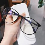 Retro round anti blue light glasses