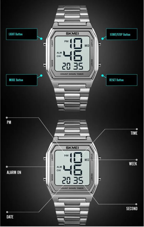 Classic digital watch for men